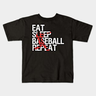 Eat Sleep Baseball Repeat Vintage Kids T-Shirt